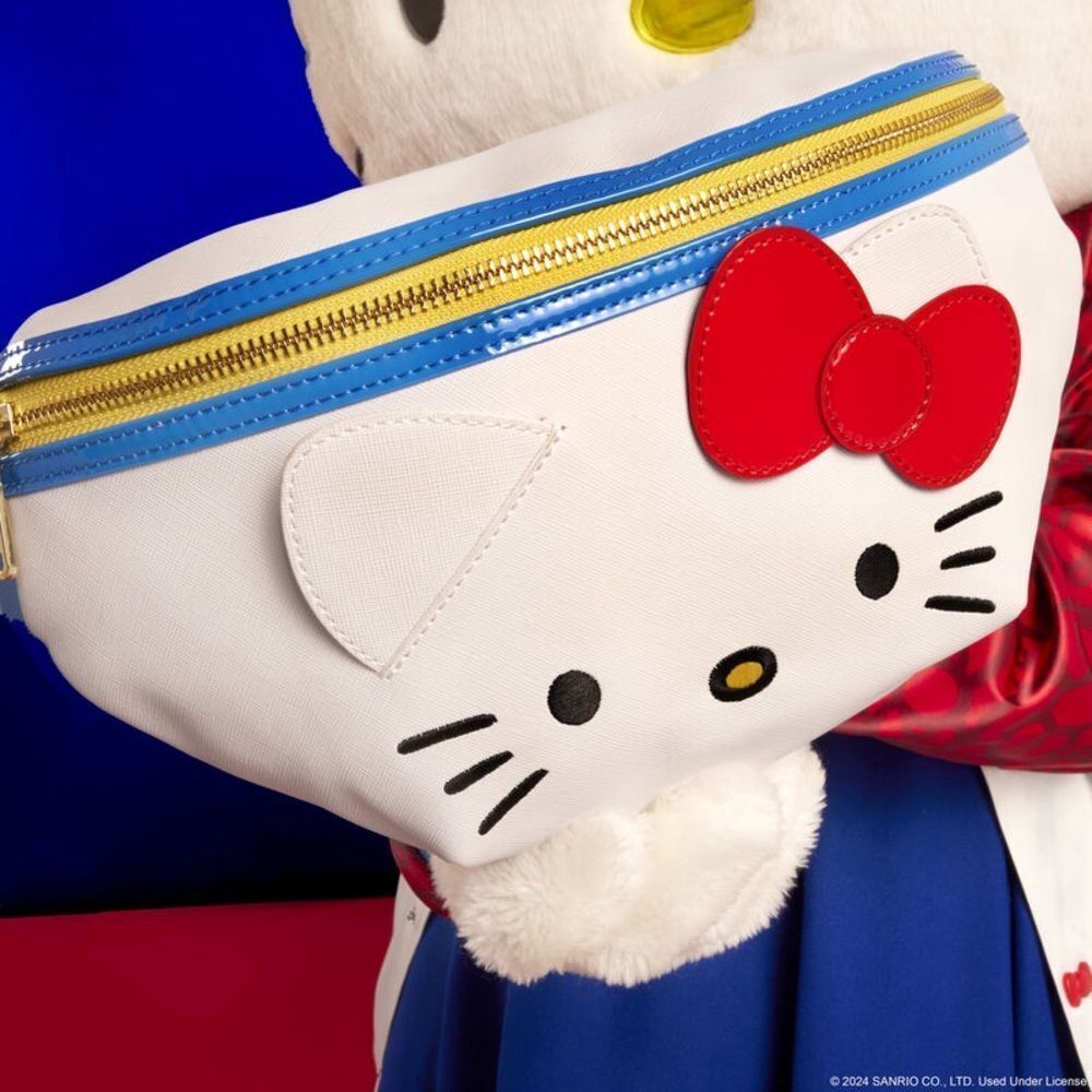Loungefly Hello Kitty 50th Anniversary Classic Belt Bag white NWT in pkg - Picture 3 of 10